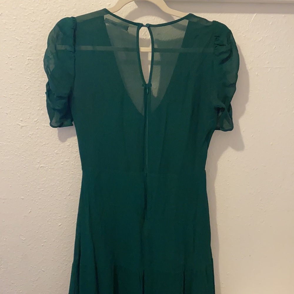 REFORMATION EMERALD GREEN COSA MIDI DRESS SIZE 6 - Picture 7 of 7